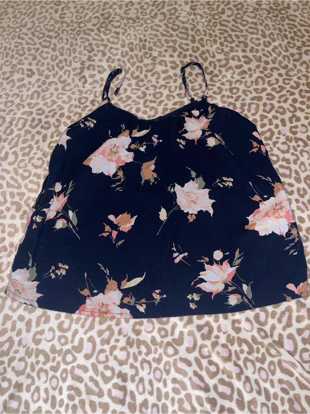 Abercrombie & Fitch Navy Floral Spaghetti Strap Cami XS